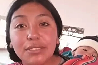 Bolivian woman and child