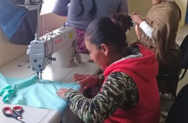 Bolivian Women Sewing