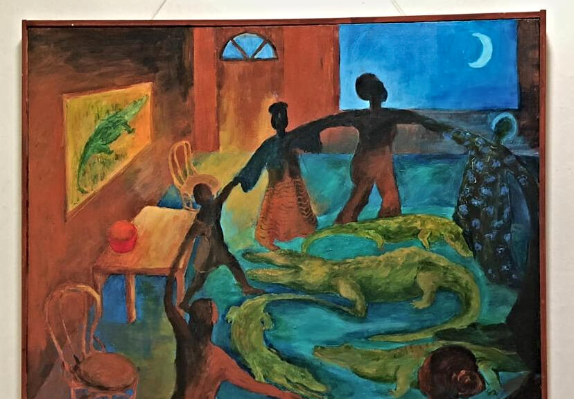 This painting by Katie Selke, Claremont CA (1931-2019) provided the inspiration for one of the meetings