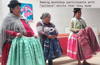 Sewing workshop exhibition in Bolivia