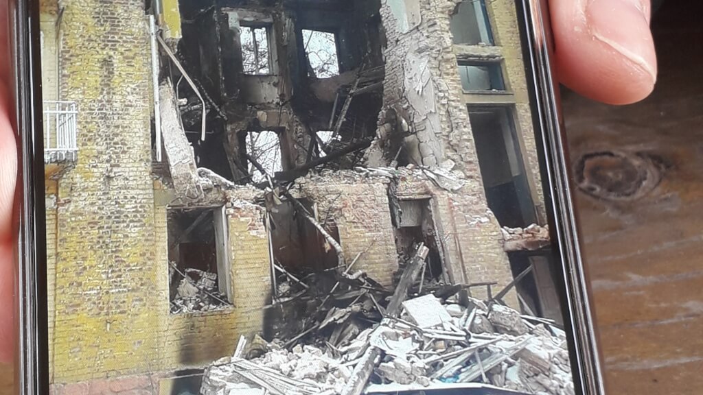 Ukrainian house bombed