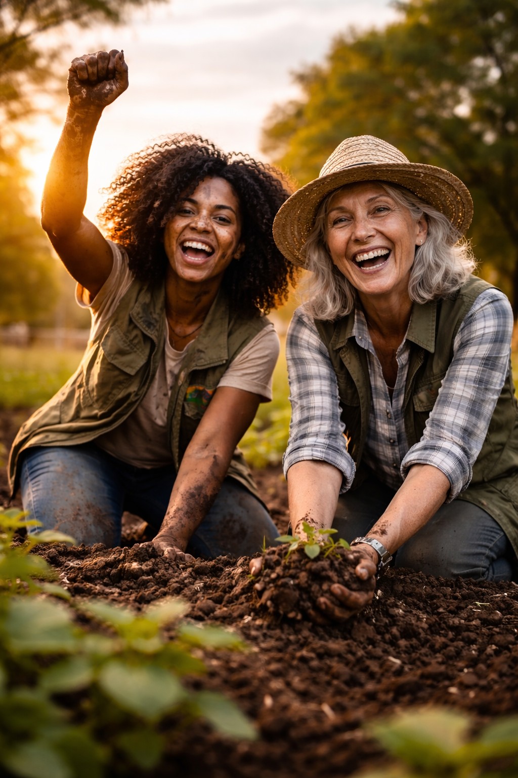 Fist in Air or Hands in Soil –AI Generated Image