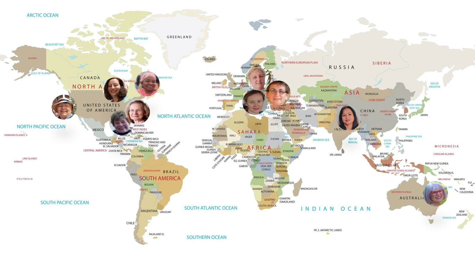 ICUUW Board Members around the world